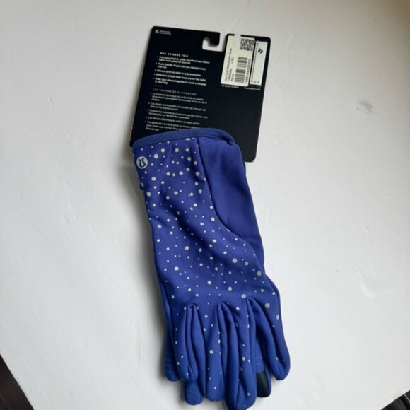 Lululemon NEW Run forItAll Reflective GlovesTech Water Repellent Fleece Stretch - Picture 10 of 16